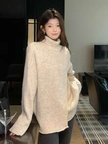 DAZY Women's Turtleneck Long Sleeve Korean Style Sweater, Autumn/Winter