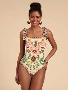 Travachic 1 件女式连体简约时尚泳衣，适合夏季