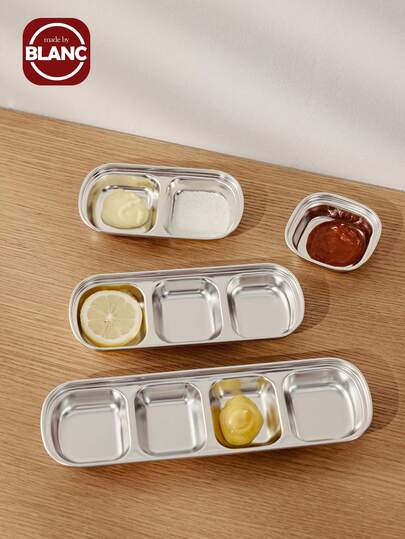 Stainless Steel Multi-Purpose Seasoning Dish Thickened Hot Pot Seasoning Sauce Dish Household Barbecue Dish/1 Piece School Supplies,Christmas Gift