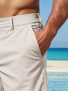 Manfinity RSRT Men's Casual Slant Pocket Shorts Linen Shorts Loose Knee Cool Lucky Solid Color Summer Basic Men Shorts Casual Men Clothing Men Shorts Men Clothes Men Shorts Men Summer Shorts Men Shorts Casual Men Casual Clothes Men Shorts Men Clothes Shorts