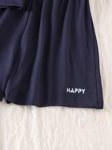 2pcs/Set Girls Casual Loose Fit Sweatshirt Top + Loose Pants, Youth - Multicolor - View 4