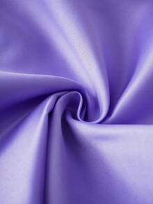 HELLO KITTY AND FRIENDS | SHEIN 少女甜美可爱卡通爱心图案蕾丝拼接圆领泡泡袖荷叶边编织公主裙 - 紫色 - 查看 4