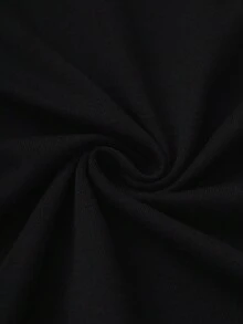 HELLO KITTY AND FRIENDS | SHEIN 少女骷髅字母图案宽松卫衣，休闲黑色套头卫衣