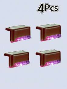 4/2个多色太阳能台阶灯，户外台阶灯，LED太阳能灯，适用于户外楼梯、台阶、围栏、露台、庭院、栏杆、花园、后院和小路（太阳能供电） - 彩色 - 查看 25