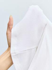 Maija Women's Plain Round Neck Cap Sleeve Casual T-Shirt, Summer Leopard Skirt Fitted Top Cap Sleeve Top Cheetah Skirt,Autumn Outfits For Women, Christmas Women's Clothing - White - View 9