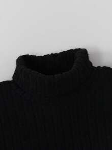 Sweetra 年轻女孩 2 件套休闲百搭时尚高领罗纹黑色长袖短款上衣和灰色罗纹迷你百褶裙，适合秋季、冬季、休闲、日常穿着、派对、家庭聚会、学校、生日礼物、野餐、姐妹装、度假 - 彩色 - 查看 4