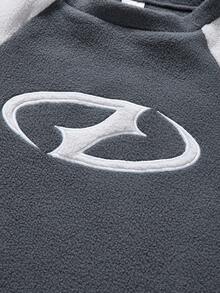 SHEIN sweat-shirt oversize blocs de couleurs pour pré-adolescents, style collégial décontracté, confortable, polyvalent et pratique, tissu doux, convient pour le port quotidien, l'école, les sorties, les activités de plein air, toutes les saisons - Multicolore - Voir 5