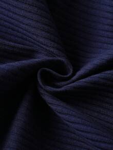 SHEIN Young Girl' Long Sleeve Knitted Tulle Star Mesh Princess Dress - Royal Blue - View 3