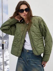 Aveloria Modichic 秋冬新品，休闲百搭葫芦图案绗缝棉服