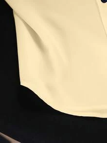 Resyla 女士无袖衬衫，户外穿着，假日约会，杏色和黑色撞色设计，时尚夏季款式，别致骑士印花图案休闲上衣，适合外出、日常穿着、购物等户外活动。 - 杏色 - 查看 3