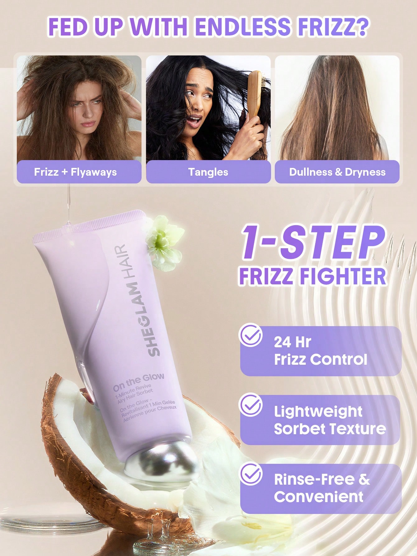 On The Glow 1-Minute Revive Airy Hair Sorbet 2