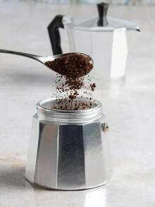 Classic Italian-American Espresso Maker - 10.14oz Aluminum Stovetop Coffee Pot, Manual Operation, Perfect For Home & Restaurant Use Back To School - Silver - View 11