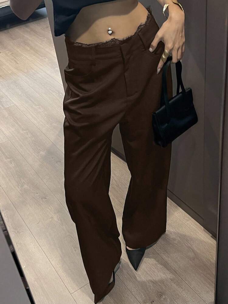 Women's Loose Casual Lace Patchwork Pants