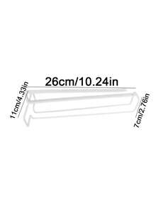 SHEIN 1pc Iron Glass Wall-Mounted Storage Rack For Home & Kitchen Valentine DAY, Valentines Wedding, Birthday - White - View 5