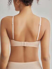 BloomMama Skin-Friendly, Comfortable, Minimalist Nursing Bra With Cups, Suitable For Pregnant Women, High Elasticity, Seamless Fit - Apricot - View 2