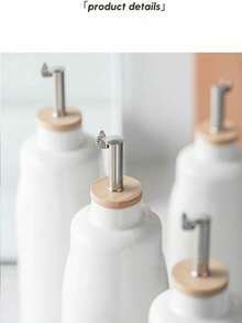 Madebyblanc Japanese Style Ceramic Oil Bottle, Kitchenware Oil Pot, Soy Sauce Vinegar Bottle, Condiment Jar, Commercial Creative Light-Blocking Decanter - Multicolor - View 2