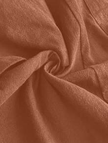 SHEIN Maternity Casual Solid Jumpsuit For Autumn - Orange - View 11