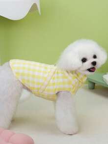 PETSIN 宠物服装、狗狗外套、背心、秋冬棉质服装、小型动物服装、室内猫咪休闲背心配饰、圣诞宠物用品和万圣节服装、狗狗服装、幼犬用品和狗狗用品、万圣节服装 - 黃色 - 查看 3