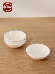 1 Stück hochwertige keramische Dip-Schale, rein weiße multifunktionale Platte, Haushalts- und Hotel-Essentiell, Weihnachtsgeschenk