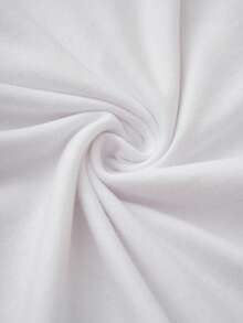 HELLO KITTY AND FRIENDS | SHEIN Men's Casual Letter & Cartoon Graphic Round Neck Short Sleeve T-Shirt, Summer - White - View 4