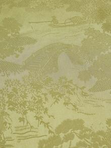 Ocili 大码女士花卉提花长袖系带优雅睡袍，冬季 - 綠色 - 查看 4