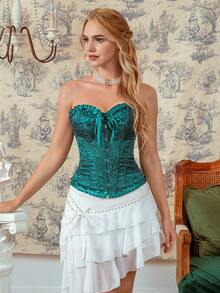 1 pieza Top de modelador elegante de mujer con estampado jacquard