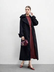 CUCCOO BIZCHIC Escarpins à bout pointu et talon épais couleur café, talons hauts fermés élégants pour femmes, convenant pour les déplacements quotidiens, le travail et les tenues de bureau - Marron - Voir 5