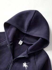 Tween Girl Grey Solid Color Hooded Sweatshirt