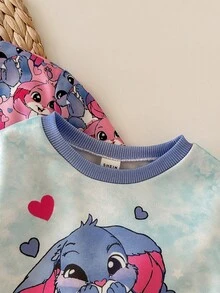 SHEIN Babygirl 可爱卡通图案休闲长袖卫衣，秋冬 - 彩色 - 查看 6