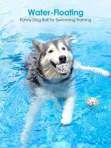 Dog Balls Toys For Aggressive Chewers, Indestructible Bouncy Floating Balls For Dogs To Fetch, Durable Solid Rubber Ball For Training For Large Medium Small Dog, Dog Water Toy,(2 PCS/1PC) - White - View 5
