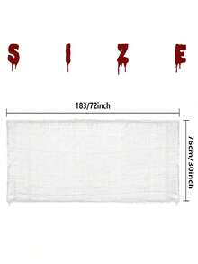 1/2/4Pcs Halloween White Creepy Cloth Spooky Halloween Decoration For Haunted Houses Party SuppliesFor Party Outdoor Or Indoor - 白色 - 查看 9