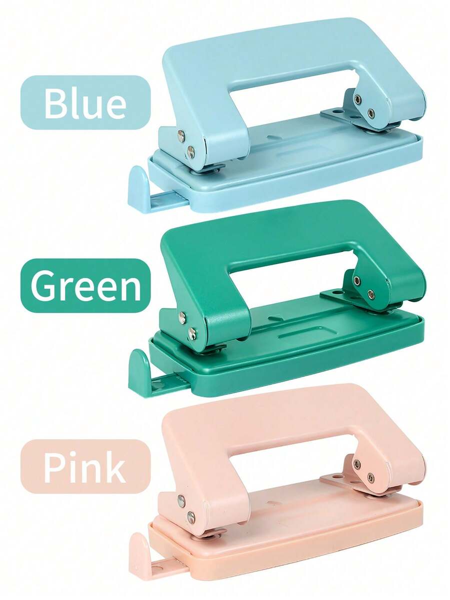 1 cái bấm lỗ đôi, bấm lỗ giấy để bàn, bấm lỗ hai lỗ thủ công dùng cho bìa hồ sơ, bấm lỗ cầm tay cho học sinh, văn phòng phẩm. - Nhiều màu - Xem 1