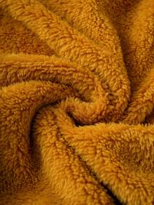 TOM & JERRY X SHEIN 2pcs/Set Young Girl Cute Cartoon Jerry Embroidered Hoodie & Sweatpants Knit Brown Casual Sports Outfit - Brown - View 4