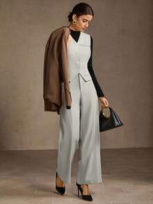 MOTF PREMIUM COLETE DE PEITO ÚNICO E CALÇA DE PERNA LARGA