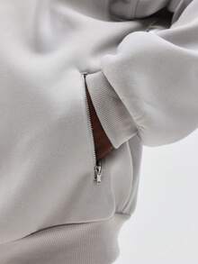 SUMWON Bộ đồ thể thao nỉ nỉ oversized cho nam mùa đông thường ngày - Xám - Xem 7