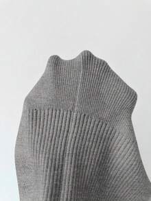 Y2K Elegant Outdoor Knitted Pullover Sweater, Suitable For Commuting, Holiday, And Daily Wear - Grey - View 8