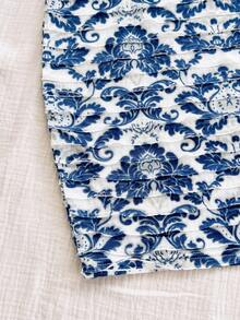 Soleia 女式度假白色针织纹理露肩胸前镂空褶饰金属海星装饰紧身迷你连衣裙，性感派对约会海滩度假夏装 - 藍白色 - 查看 5