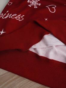 Elenzga Sudadera elegante con estampado navideño talla grande, adecuada para el transporte, otoño/invierno