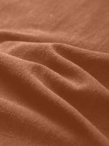 SHEIN Maternity Casual Solid Jumpsuit For Autumn - Orange - View 10