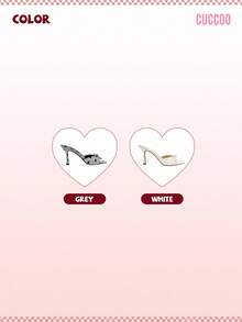 CUCCOO DOLLMOD Women's Fashionable & Elegant Bow Decor High Heel Sandals For Christmas