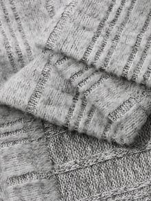 DAZY Men's Slim Fit Thermal Lined Textured Crew Neck T-Shirt, Autumn/Winter - Grey - View 8