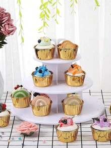 50pcs Muffin Cup Liners Cupcake Wrappers With Foil Rim For Gathering With Family & Friends Back To School - Multicolor - View 15