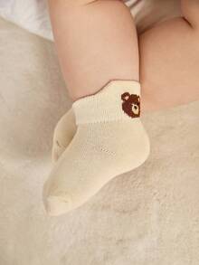 Cozy Pixies 5 đôi tất trẻ em hoạt hình màu trơn, tất ống dài đến bắp chân, kiểu dáng rộng rãi, không bó sát, thích hợp cho mùa xuân và mùa thu. - Nhiều màu - Xem 5