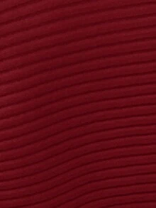 SHEIN Elegant Solid Color Off-Shoulder Knit Maternity Dress, Autumn/Winter - Red - View 8