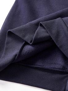 Tween Girl Grey Solid Color Hooded Sweatshirt