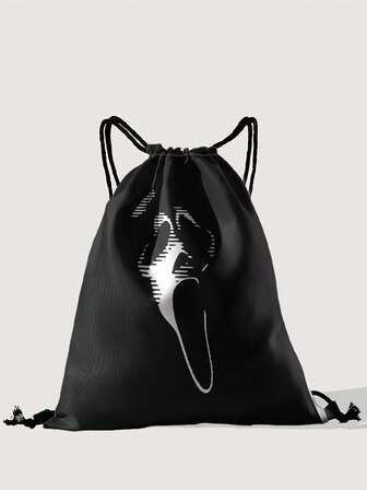 Grunge Punk Drawstring Backpack For Sports, Fitness, Travel, Swimming, Beach. Sports Bag, Gym Bag, Suitable For Men, Women, Boys, Girls. Gym Accessories, School Backpack