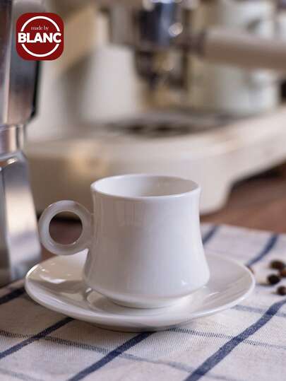 Ceramic Coffee Cup And Saucer Set, Suitable For Espresso, Turkish Coffee, Cappuccino, Great Gift For Family And Friends