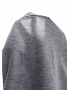 少女甜美可爱长袖彼得潘领卫衣搭配杏色喇叭裤套装，时尚简约通勤秋冬 - 灰色 - 查看 7