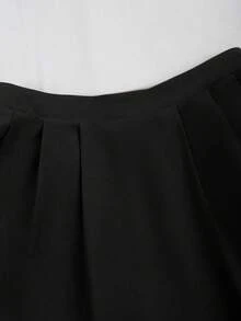 Franclia 大码女式长袖 V 领衬衫和喇叭下摆半身裙套装，优雅办公室装，约会装，秋冬两件套