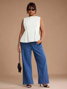 Forever 21 SHEIN Unity Áo nữ Xuân Hè Lãng Mạn Dự Tiệc Dạ Hội Sinh Nhật Phong Cách Thập Niên 90 Công Sở Thường Ngày Thanh Lịch Kiểu Phương Tây Thời Trang Đi Chơi Thường Ngày Y2K Câu Lạc Bộ Văn Phòng Cocktail Cổ Điển Ôm Sóc Rave Lễ Hội Vui Nhộn Sang Trọng Giàu Có Phong Cách Đường Phố Kỳ Nghỉ Đồng Quê Buổi Hòa Nhạc Công Sở Kín đáo Nghỉ Xuân Tiệc Độc Thân Buổi Hòa Nhạc Cá Tính Cơ Bản Tốt Nghiệp Dáng Chữ A Ngắn Không Tay Ống Màu Đen Cỡ Lớn - trắng - Xem 3